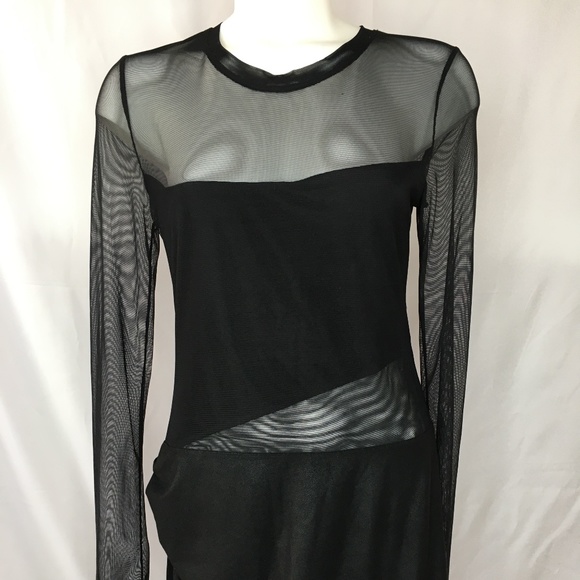 Bcbgmaxazria Sheer Paneled Body Con Dress NWT - Picture 1 of 7